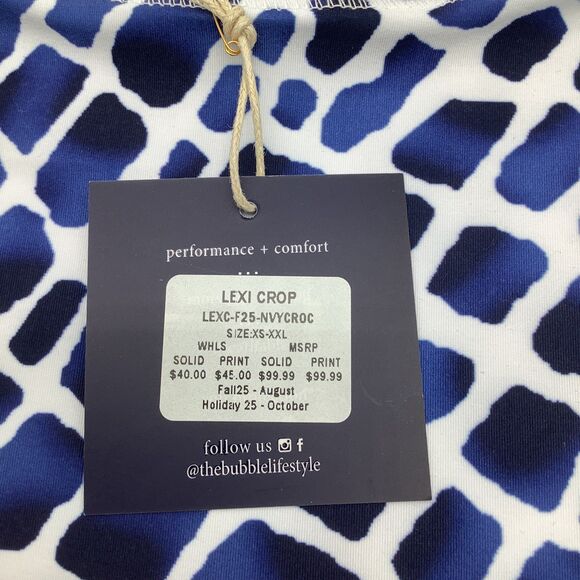 The Bubble Womens Lexi Crop Tank‎ Top Blue Size Medium NWT - Picture 6 of 9